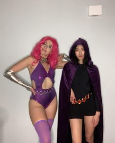 halloween costume, halloween costume ideas, best friend costume ideas, raven costume, starfire costume, teen titans costume, friend costume ideas, aesthetic costume ideas, instagram inspiration, raven aesthetic, starfire aesthetic, raven and starfire costume, teen titans aesthetic Raven And Starfire Inspired Outfits, Halloween Costumes Raven Starfire, Stargirl And Raven Costume, Best Friend Halloween Costumes For 2 Aesthetic, Hallowen Costume Ideas For 2 Friends, Duo Halloween Costumes Raven And Starfire, 2 Friend Costume Ideas, Stargirl Halloween Costume, Girlfriends Costume Ideas