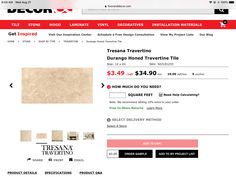 the website for tile and flooring company, traverna travelino is displayed