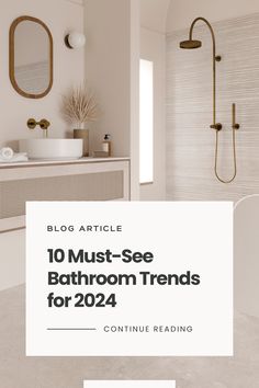 the top 10 must see bathroom trends for 2020