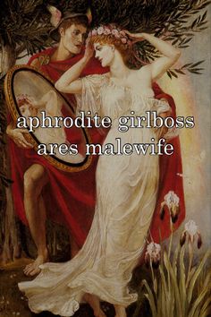 a painting with the words aphrodite girlboss are malewife