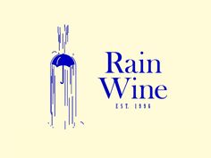 the rain is falling down on the logo for rain wine