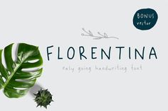 the font used in this book is called florentina, and it has green leaves