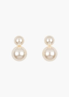 Iris Pearl Earrings – Jennifer Behr LLC Simple Pearl Wedding Earrings, Classy Pearl Earrings, Classy Earrings Everyday, Bridal Fits, Iris Earrings, Hoco Jewelry, Big Pearl Earrings, Wedding Pearl Jewelry, Bridal Era