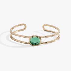 Show off your stack style with the Crystal Hammered Cuff Bracelet, featuring a silver or gold double-layer cuff bangle with textured detail throughout and a green faceted glass crystal at the center. Granite Ideas, Hammered Cuff Bracelet, Crystal Bangle, Alex And Ani Bracelets, Cuff Bangle Bracelet, Metal Bracelet, Gold Bracelet Cuff, Faceted Glass, Cuff Bangles