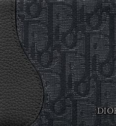 The Saddle bifold wallet is a refined accessory that demonstrates the House's savoir-faire in leather marquetry. Crafted in black grained calfskin and Dior Oblique jacquard, highlighting the Saddle line's iconic silhouette, it features an interior with a double bill compartment, two slip pockets for receipts and eight card slots. Embellished with a Dior signature on the front, the bifold wallet will fit easily into any pocket or bag.. Dior Star, Icon Shoes, Dior Oblique, Dior Book Tote, Christian Dior Couture, Wallet Pouch, Backpack Tote Bag, Marquetry, Beach Accessories