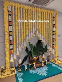 DecorbyKrishna - Housewarming Decor, Satyanarayana Swamy Vratam Logo Clinic, Ganapati Decorations, House Warming Decor, Ganpati Decor, Puja Decor, Coconut Decoration, Small Wedding Decor