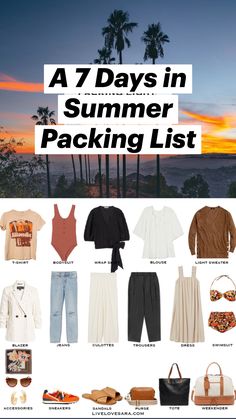 Carry On Clothes Packing List, What To Pack For Summer Vacation Clothes, One Week Carry On Packing Summer, Carry On Wardrobe Summer, Capsule Wardrobe Carry On, Packing For A Week Trip Summer, One Week Travel Outfits Summer, Packing 7 Days In A Carry On, Summer Outfits 2023 Capsule