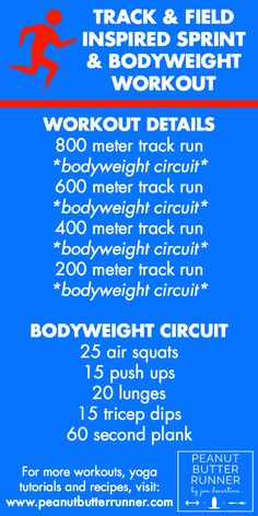 a blue and white poster with the words bodyweight run on it's side