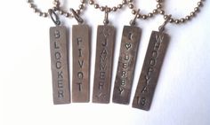 Hand Stamped Roller Derby Inspired Vintaj/ Vintage by TwoJennifers, $12.00 Brass Pendant Necklace, Brass Pendant, Dog Tag Necklace, Hand Stamped, Wire Wrapping, Personalized Items, Jewelry Necklaces