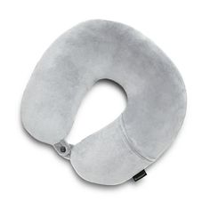 an inflatable travel pillow on a white background