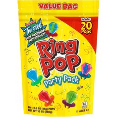 a bag of ring pop gummy bears