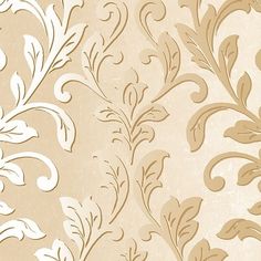 a wallpaper with white and beige designs on it