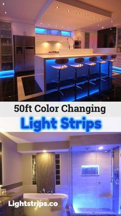 LED Light Strips Reception Office, Theater Rooms, Color And Light, Pantry Makeover, Craft Space, Beautiful Room, Led Light Strip, Gym Ideas, Decorative Ideas