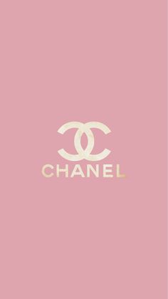 the chanel logo on a pink background