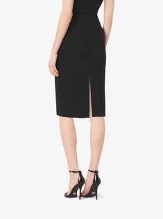 Behold the perfect pencil skirt. Our version is tailored in wool-gabardine with a hint of stretch for a seamless fit. True to form it highlights the waist falling just below the knee with a back slit for timeless elegance. The Knee, Timeless Elegance, Pencil Skirt, Dresses For Work, Highlights, Michael Kors, Pencil, Wool, Skirt