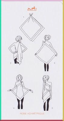 the instructions for how to wear a scarf