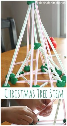 Christmas Tree Stem, Build A Christmas Tree, Christmas Stem Challenge, Christmas Stem Activities, Tree Building, Holiday Stem, Kindergarten Stem, Tree Stem, Christmas Science