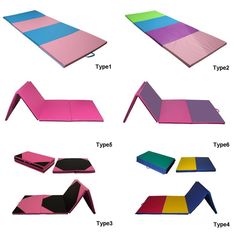 various gymnastics mats Tumbling Mat, Gymnastics Tumbling, Gymnastics Mats, Gym Mats, Exercise Mat, Mat Exercises, Yoga Mats, Physical Activities, Tumbling