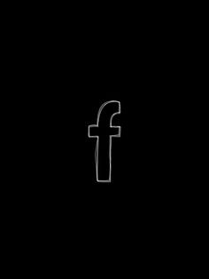 a black and white photo of the facebook logo