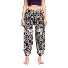 Krabi Pants Elepanta Women's Pants - Buy Today Elephant Pants Jewelry And Bohemian Clothes Handmade In Thailand Help To Save The Elephants FairTrade And Vegan Harem Pants Outfit, Elephant Shorts, Thailand Elephants, Symbol Of Luck, Elephant Pants, Save The Elephants, Pants Outfit Casual, Yoga Pants Outfit, Krabi