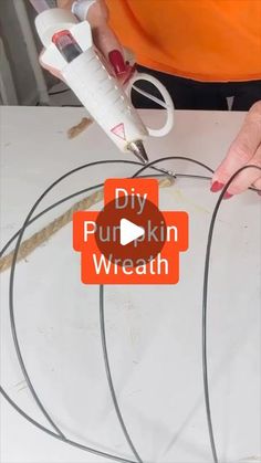 Olivia Parazine on Instagram: "Easy and affordable DIY Dollar Tree pumpkin wreath! Happy crafting! 🍂🎃 #DIYFallDecor #DollarTreeCrafts" Autumn Wreath Ideas Diy, Pumpkin Wreaths Diy Dollar Stores, Dollar Tree Fall Decor Diy Wreath, Dollar Tree Fall Wreath Ideas, Fall Decorations Dollar Tree, How To Make A Fall Wreath Step By Step, Fall Pumpkin Wreath Diy, Pumpkin Wreath Form, Mesh Pumpkin Wreath Diy