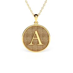 Add a personal touch to your necklace stack with the stamped initial disc necklace. This round pendant is stamped with the initial of your choice, prominently displayed on a dainty chain. This initial necklace is a subtle, unique way to get in on the personalized jewelry trend. Initial Disc Necklace, Arabic Jewelry, Necklace Stack, Turquoise Bead Necklaces, Greek Jewelry, Dainty Chain, Disc Necklace, Evil Eye Jewelry, Religious Jewelry