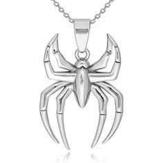 PRICES MAY VARY. Unique Spider Design: Stand out with this eye-catching Spider necklace that showcases your love for the iconic superhero. High-Quality Craftsmanship: Made from durable materials, this Spider necklace is built to last, ensuring years of enjoyment. Versatile Accessory: Perfect for Spider fans of all ages, this necklace is a great addition to any Spider costume or everyday outfit. Great Gift Idea: Surprise a loved one with this Spider necklace, a thoughtful and stylish present for Silver Necklaces For Halloween Cosplay, Silver Necklace For Halloween Cosplay, Themed Jewelry For Halloween Cosplay, Halloween Novelty Jewelry For Cosplay, Halloween Cosplay Novelty Jewelry, Halloween Themed Silver Necklaces, Silver Themed Necklace For Halloween, Themed Silver Necklaces For Halloween, Silver Themed Halloween Necklace