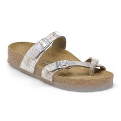 Birkenstock Women's Mayari Synthetic - Washed Metallic Silver (Regular Width)