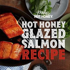 hot honey glazed salmon recipe on a plate