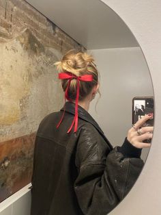 Bun Bow, Work Hairstyles, Good Hair Day, Dream Hair, Hair Dos, Messy Bun, Hair Day