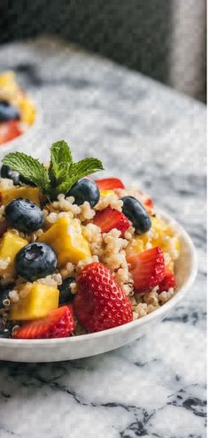 A photo of a  Quinoa Fruit Salad a Healthy Dessert Recipes