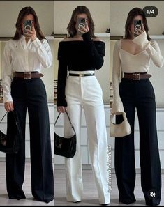 Black Dress Pants Outfit, Classy Outfits For Women, Professional Outfits Women, Outfit Chic, Business Outfits Women, Stylish Work Attire, Fashion Fail, Holiday Wallpaper