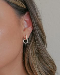 DOUBLE CIRCLE CZ HOOP EARRINGS | ANIKA – AMORIANA JEWELRY Minimal Jewelry Earrings, Gold Hoop Earrings Aesthetic, Silver Earrings Aesthetic, Hoop Earrings Aesthetic, Small Earrings Gold, Double Earrings, Jewelry Piercing, Minimalist Earrings Gold, Double Hoop Earrings