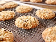 cookies cooling on a wire rack in an oven