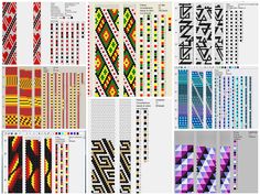 many different patterns are shown on this page, but not all have the same colors