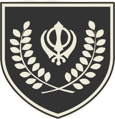 an image of a shield with the word india on it and laurels around it