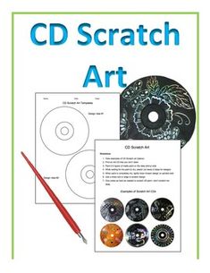 the cd scratch art book is open and ready to be used with other items in it