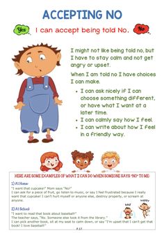 a poster with the words accepting no and an image of a child in overalls