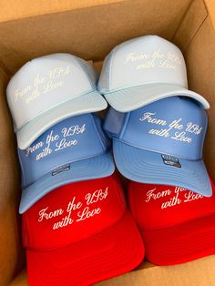 From the USA with love! The perfect hat to rock all summer long! Wedding Trucker Hats, Erin Core, Wedding Hats For Guests, Organizing Tools, Bach Weekend, Girl Hats, Wardrobe Goals, Brunch Dress, School Collection