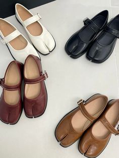 White Mary-Janes Tabi: A Fusion of Vintage and Modern ✨ Why You'll Love Them: Rich Brown Hue:Our White Mary-Janes Tabi Shoes offer a unique twist on the classic Mary-Janes silhouette, featuring the distinctive Tabi split-toe design. These shoes aren't just about making a statement; they’re crafted for comfort and versatility, making them an essential addition to any wardrobe. Comfort & Durability: Crafted for all-day wear, ensuring you look and feel great. Distinctive Tabi Design: A unique blend Tabi Shoes Aesthetic, Tabbies Shoes, Tabby Shoes, Tabi Mary Jane, Japan Shoes, Split Toe Shoes, Japanese Shoes, Dad Vibes, Tabi Boots