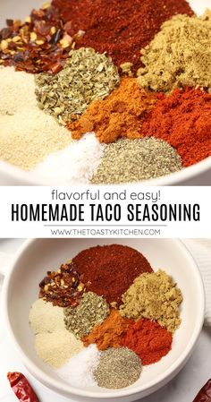 homemade taco seasoning mix in a white bowl