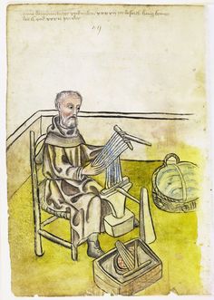 a drawing of a man sitting in a chair