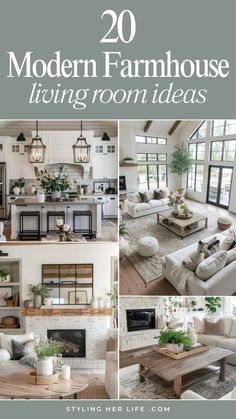 modern farmhouse living room decor ideas