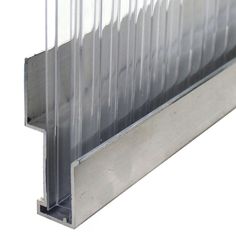 an aluminum window frame with clear plastic coverings on the bottom and sides, against a white background