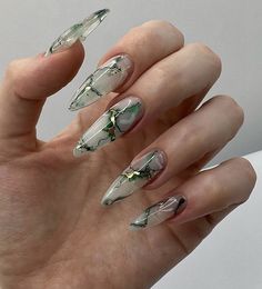 Indian Nails, Hello Nails, Grunge Nails, Stiletto Nails Designs, Glow Nails, Cute Gel Nails, Pink Acrylic Nails, Marble Nails, Fire Nails