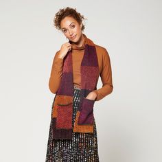 Scarf - Sustainable bamboo yarns are the ideal medium for this chenille scarf, designed with pockets and vintage beads at each end. Chenille Scarf, Pocket Scarf, Steam Press, Pocket Scarves, Robert Sheehan, Bamboo Yarn, Glass Furniture, Vintage Beads, Artful Home