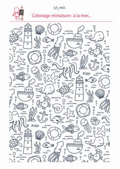 the cover of an adult coloring book with illustrations on it and words in black ink