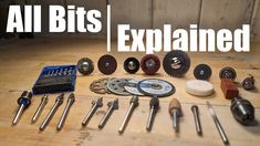 tools are laid out on a table with the words, all bits / explained