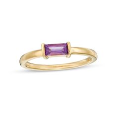 This personalized ring from Tailor + You™ gleams with endless fashion possibilities. Created in a metal of your choice, this look showcases a sideways 6.0 x 3.0mm baguette-cut birthstone of your selection. Choose up to three bands, each with the stone and metal color you select. Buffed to a brilliant luster, this ring is perfect for any occasion. Sterling silver rings cannot be resized after purchase. Designed by You - Especially for You! Birth Stone Ring Designs, Endless Fashion, Stone Ring Design, Stackable Birthstone Rings, Gift Inspo, Personalized Ring, Especially For You, Personalized Rings, Stone Gold