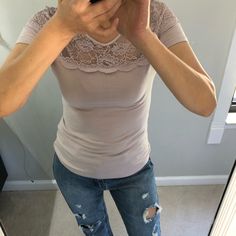 Brand New With Tag. You Can Cut Out Make Your Cropped Top Armpit To Armpit 16" Shoulder 13.5" Waist 15" Length 24" Cropped Top, Lace Detail, Cut Out, H&m, Super Cute, Make Your, Womens Tops, Crop Tops, Brand New